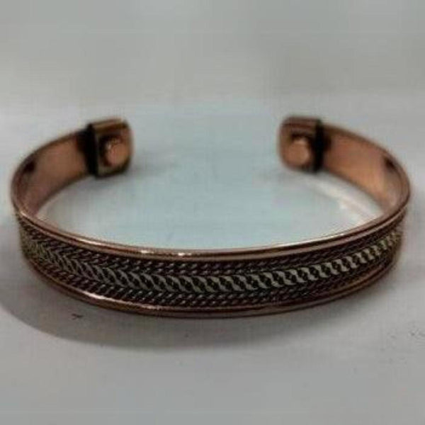 Golden Stripes / Magnetic / Copper Bracelet - Luxy Direct
