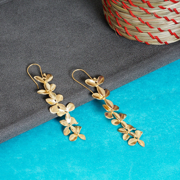 Orchid Chain Earrings - Luxy Direct